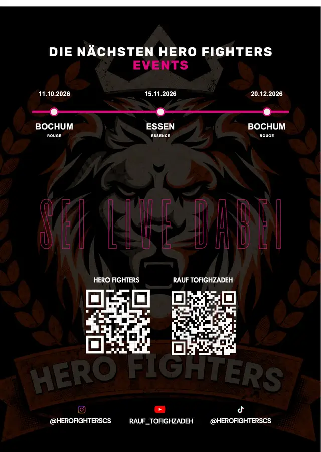 Info-Flyer: Die Idee hinter Hero Fighters, Rückseite