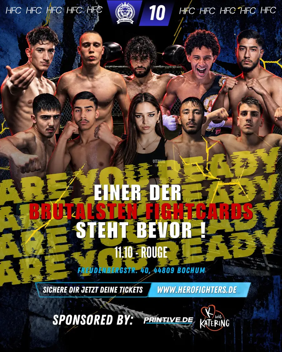 Event-Plakat Hero Fighters Oktober