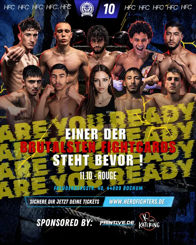Event-Plakat Hero Fighters Oktober