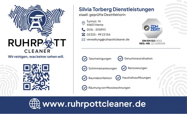 Werbeplane Ruhrpottcleaner 2,3 × 1,4 m