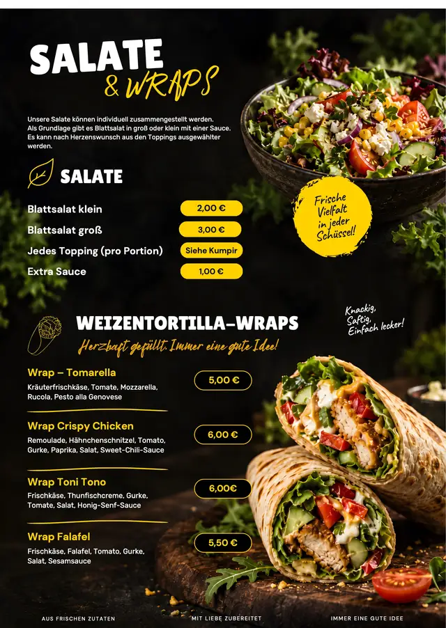 Falzflyer A5 „Dein Kumpir“ mit Kumpir-Bowls, Seite 3 von 4
