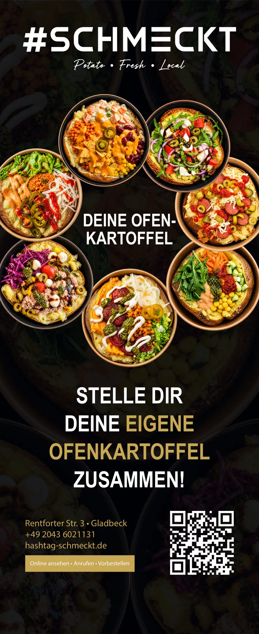 Roll-up 85 × 200 cm für #Schmeckt